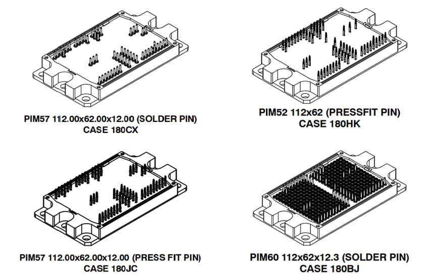 Mechanical Drawing - onsemi NXH600N10x 3-Level NPC Inverter Modules